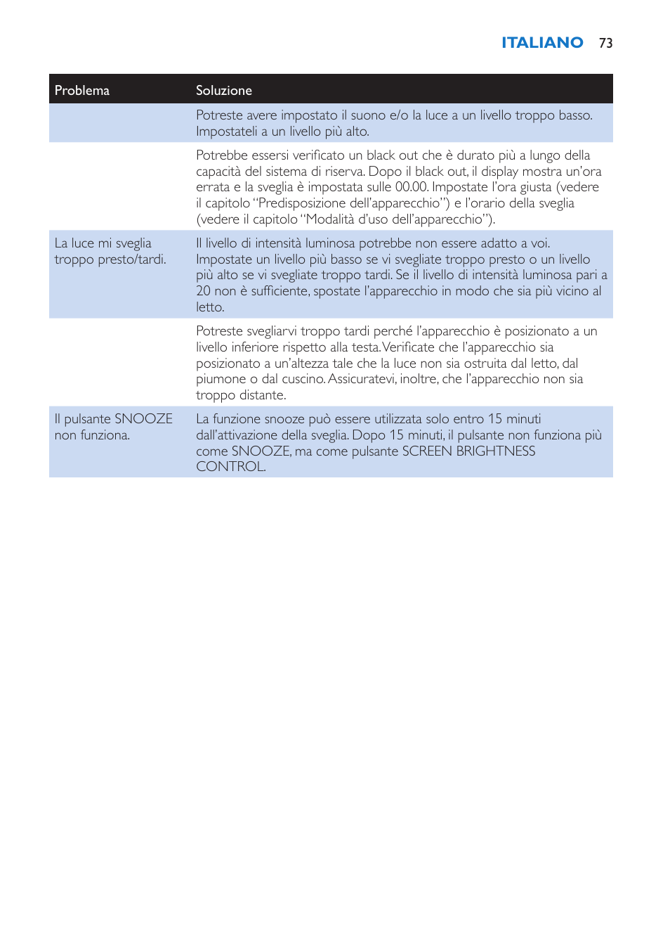 Philips Wake-up Light User Manual | Page 73 / 136