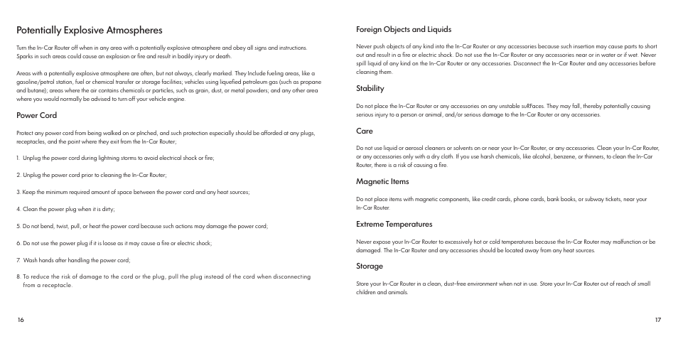Potentially explosive atmospheres | Autonet In-Car 186-1100-001 User Manual | Page 10 / 16