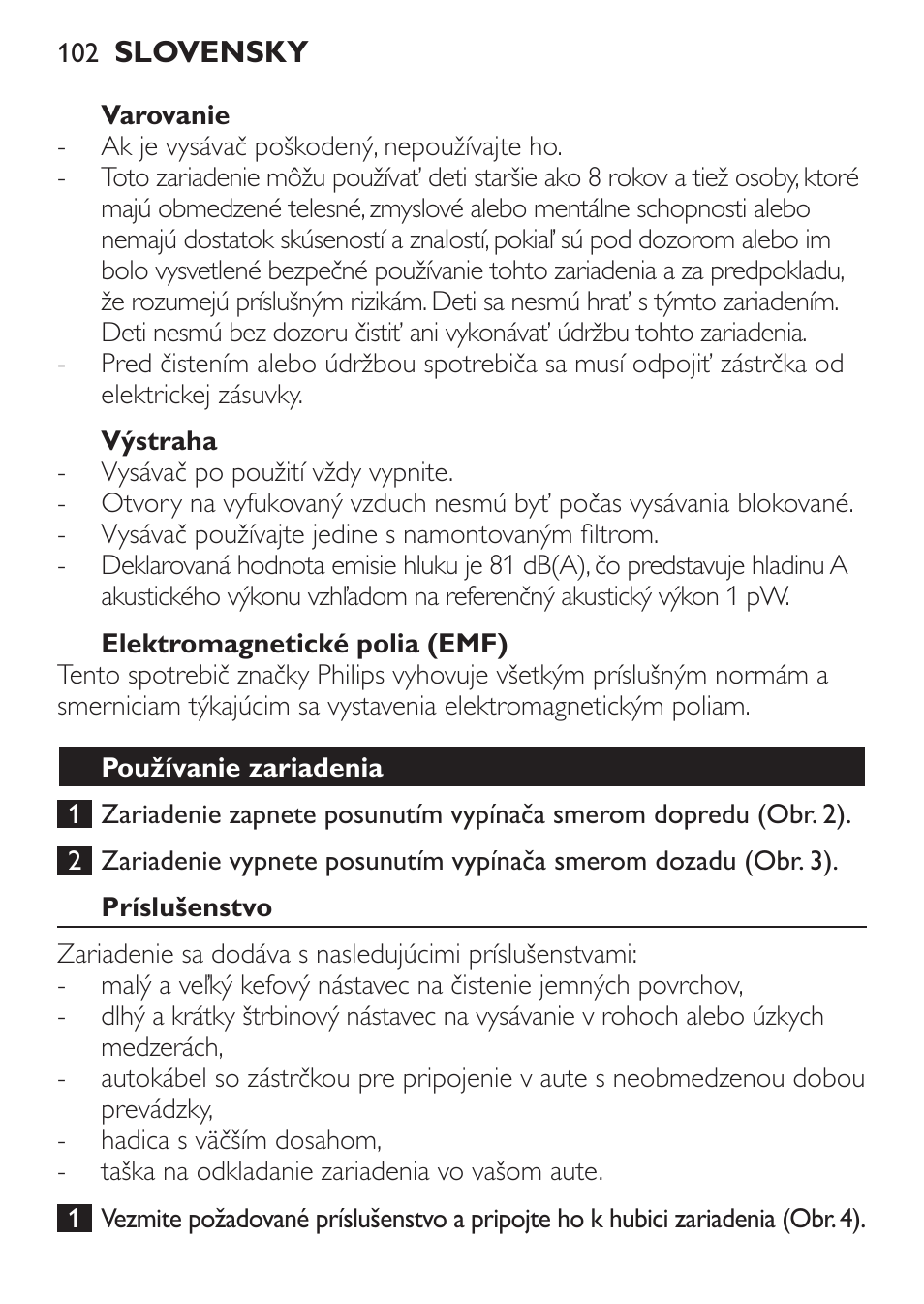 Philips MiniVac Aspirador de mano User Manual | Page 102 / 132