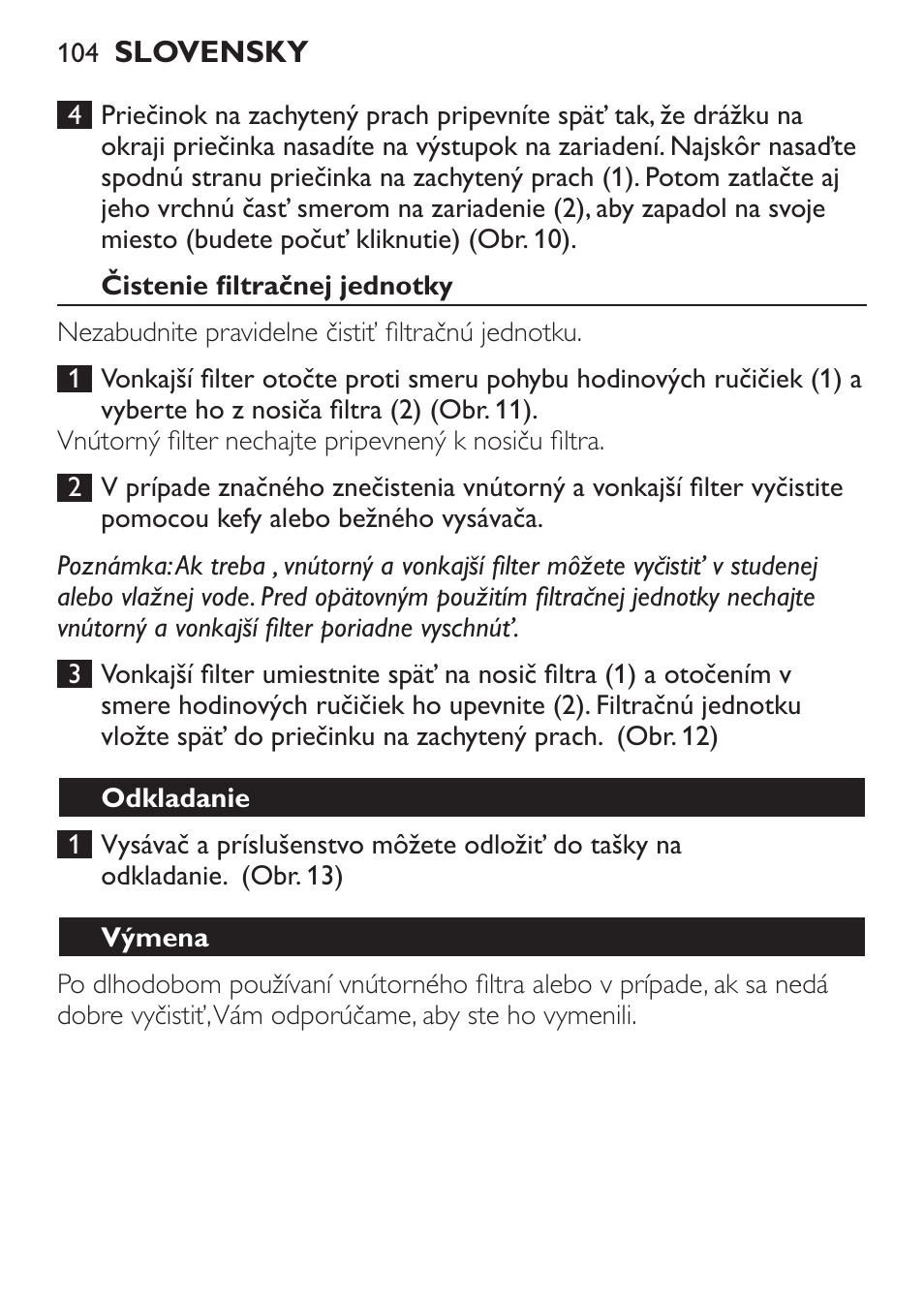 Philips MiniVac Aspirador de mano User Manual | Page 104 / 132