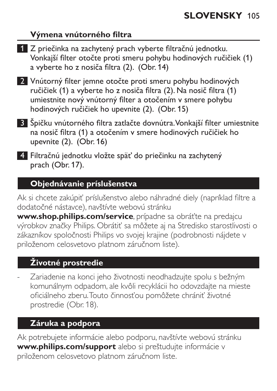 Philips MiniVac Aspirador de mano User Manual | Page 105 / 132