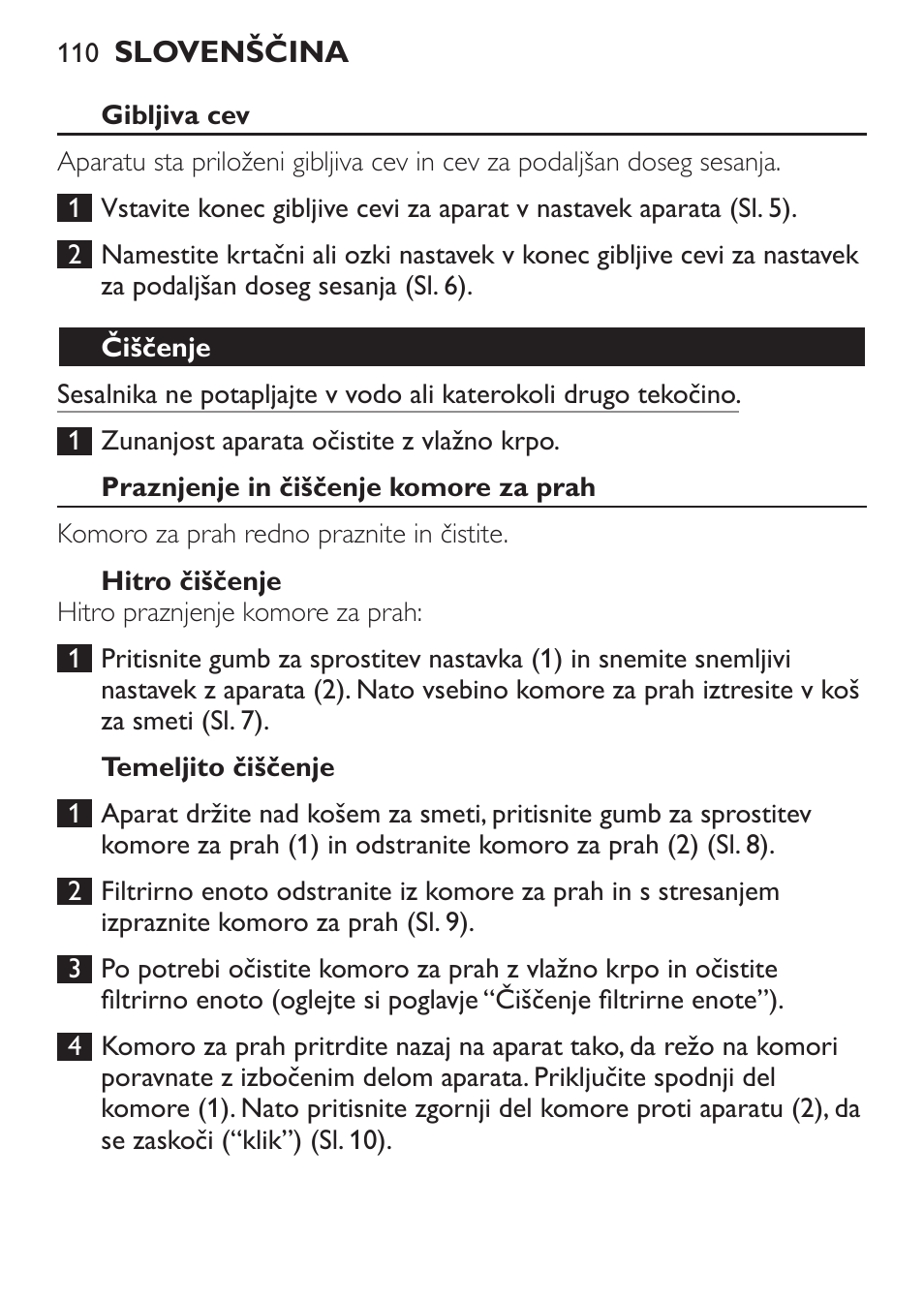 Philips MiniVac Aspirador de mano User Manual | Page 110 / 132