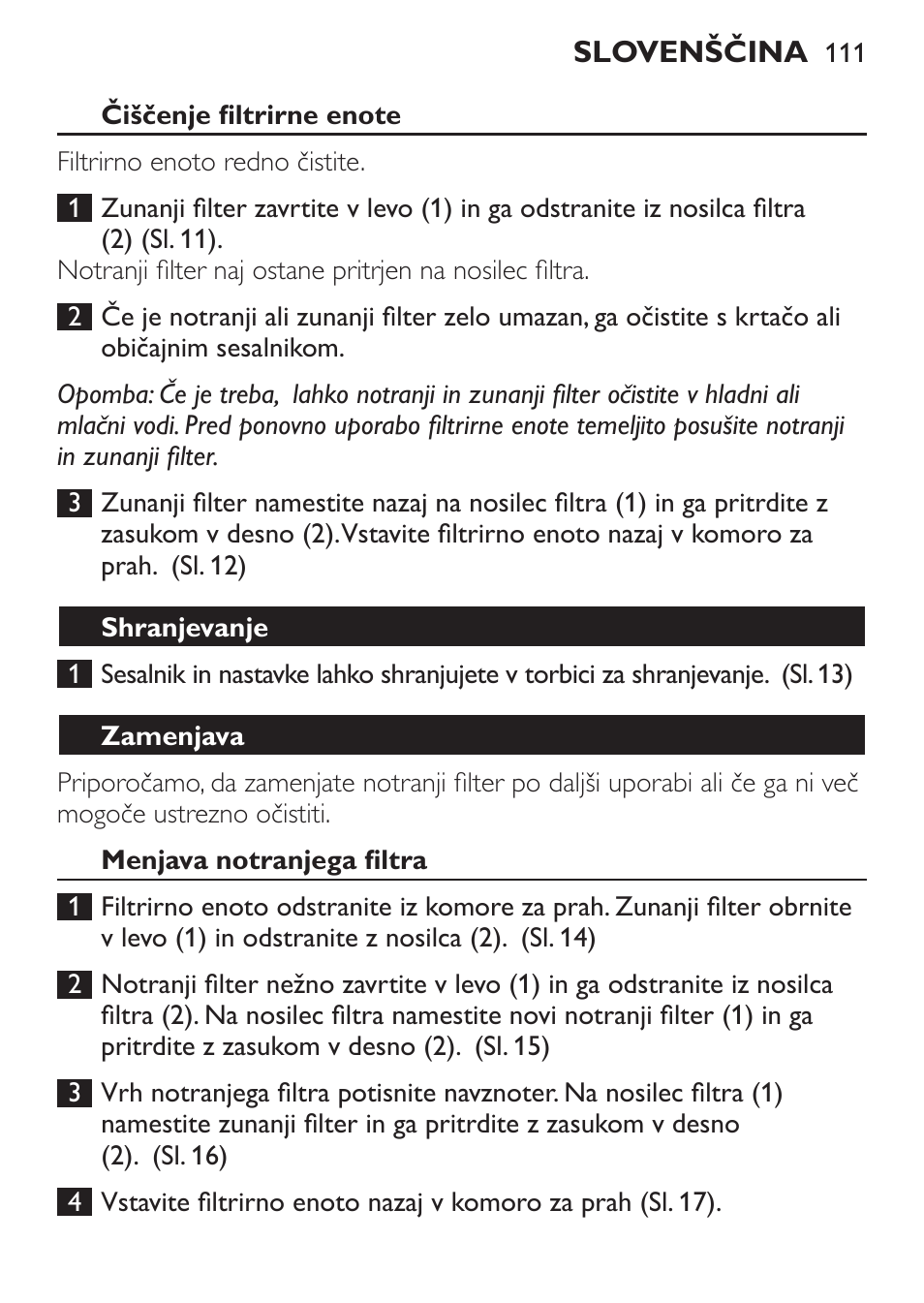 Philips MiniVac Aspirador de mano User Manual | Page 111 / 132