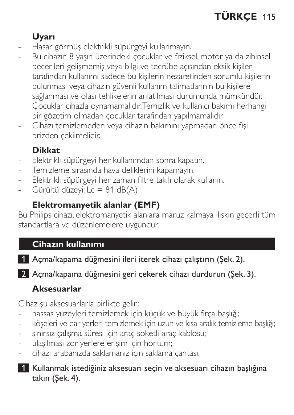 Philips MiniVac Aspirador de mano User Manual | Page 115 / 132