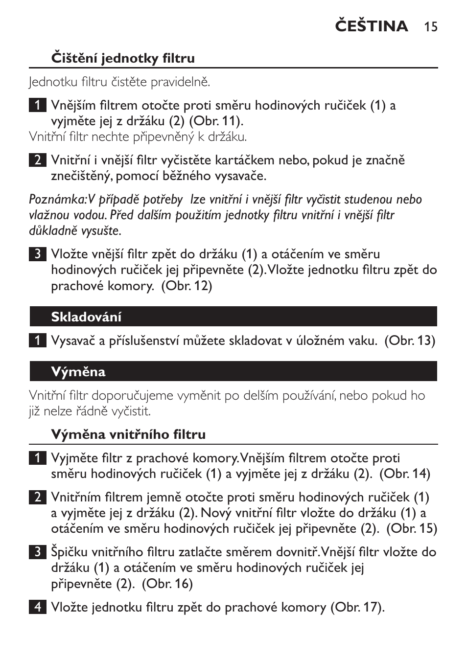 Philips MiniVac Aspirador de mano User Manual | Page 15 / 132