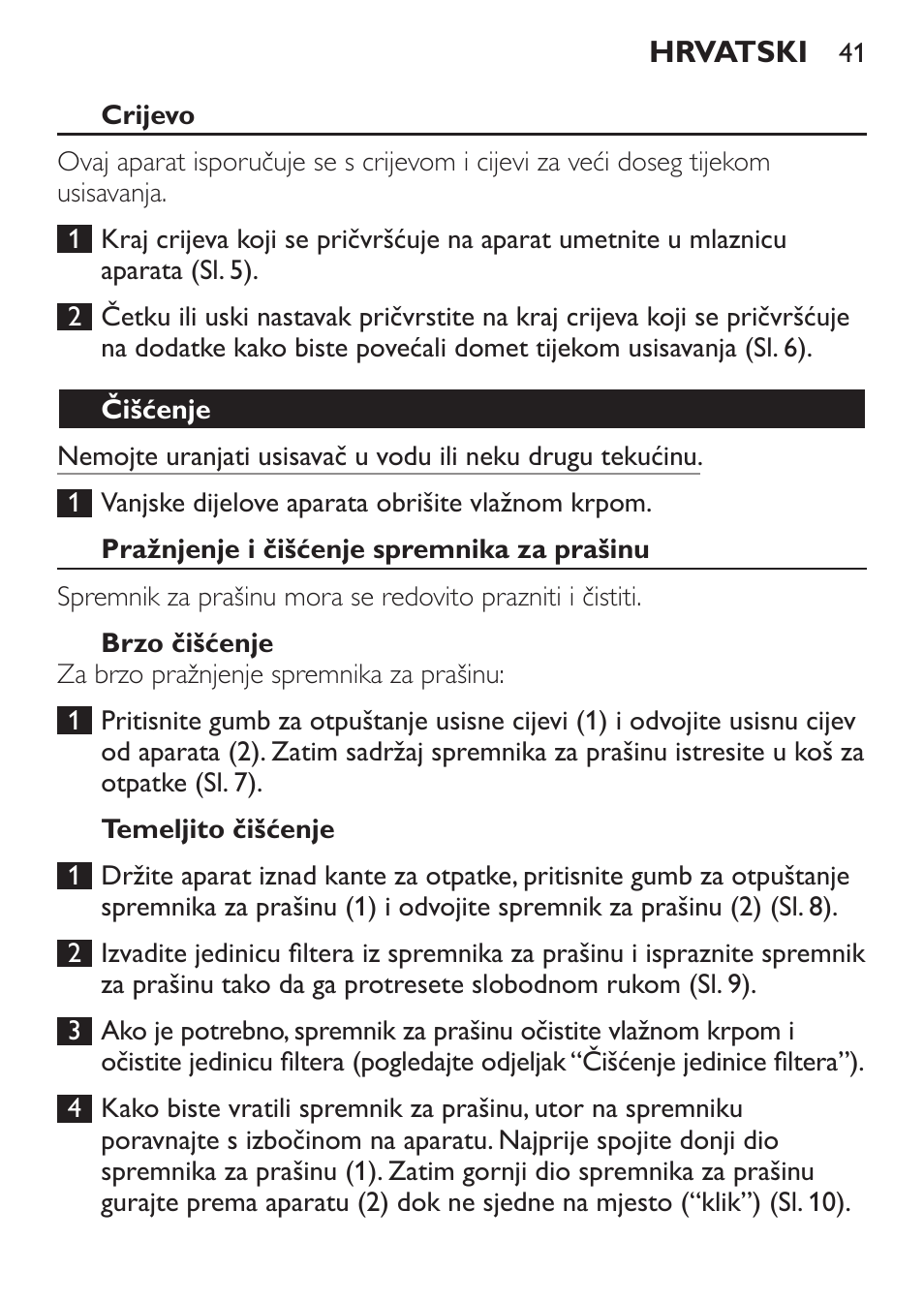 Philips MiniVac Aspirador de mano User Manual | Page 41 / 132