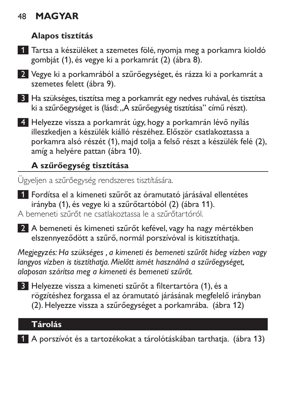 Philips MiniVac Aspirador de mano User Manual | Page 48 / 132