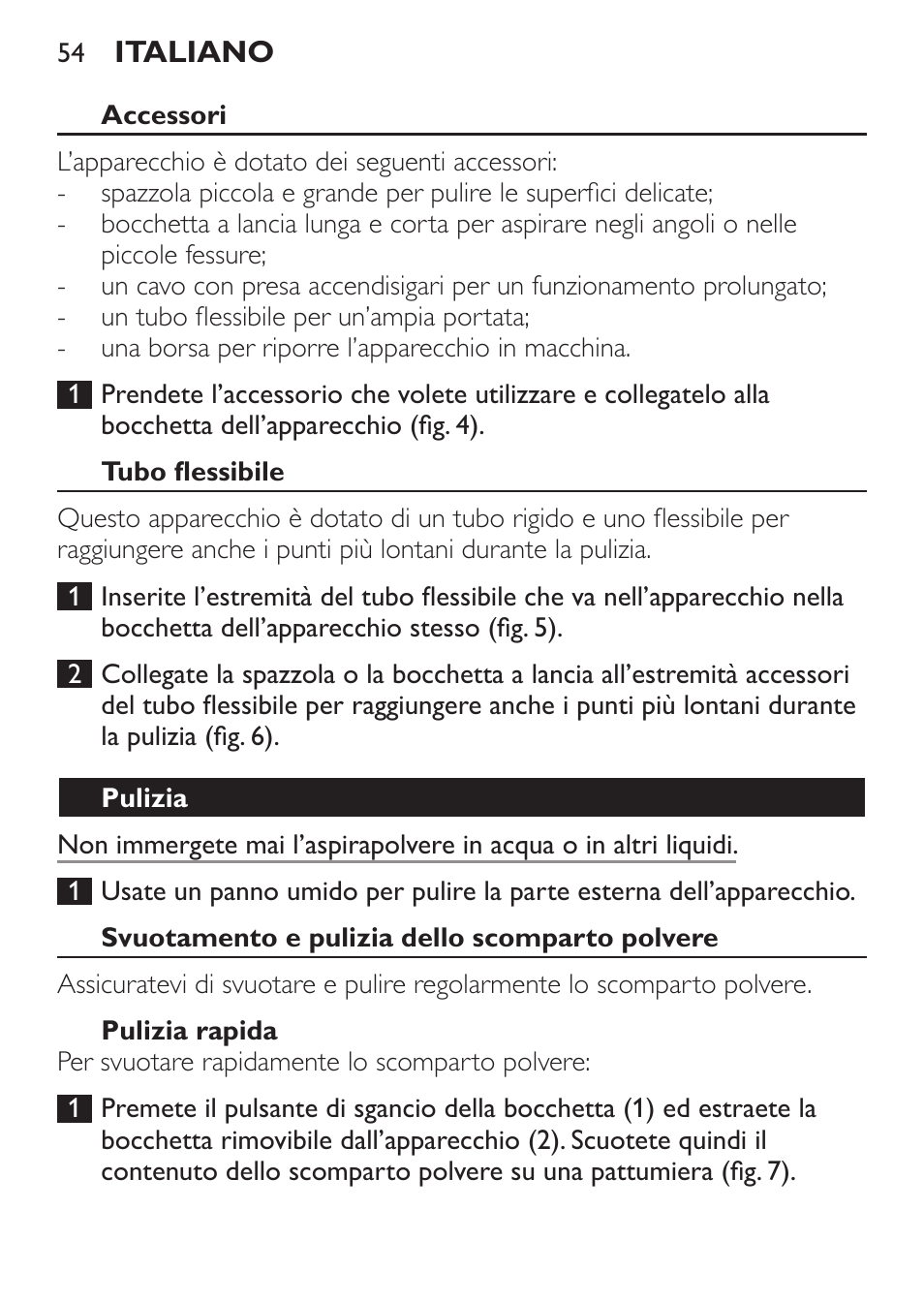 Philips MiniVac Aspirador de mano User Manual | Page 54 / 132