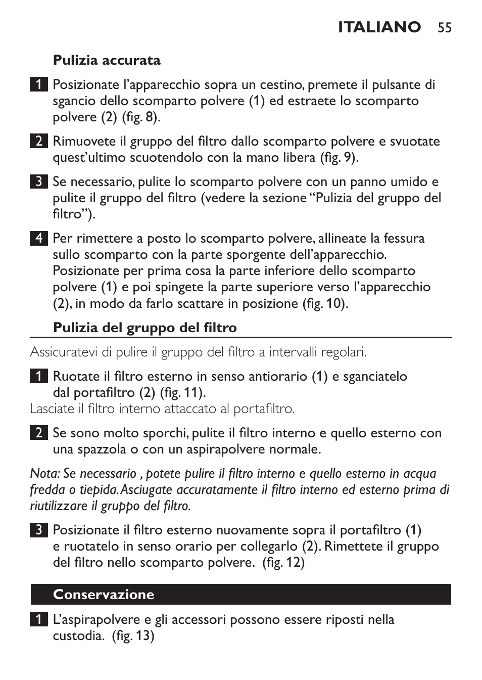 Philips MiniVac Aspirador de mano User Manual | Page 55 / 132