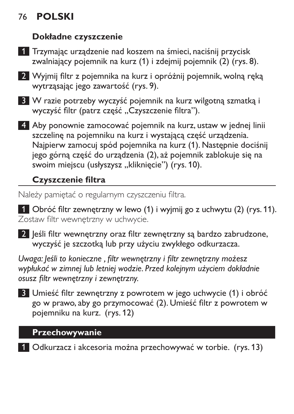 Philips MiniVac Aspirador de mano User Manual | Page 76 / 132