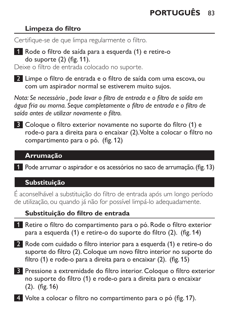 Philips MiniVac Aspirador de mano User Manual | Page 83 / 132