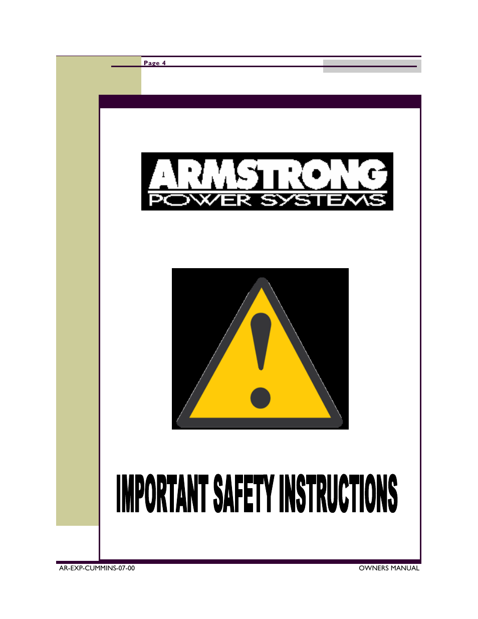 Armstrong World Industries A50CU User Manual | Page 4 / 43