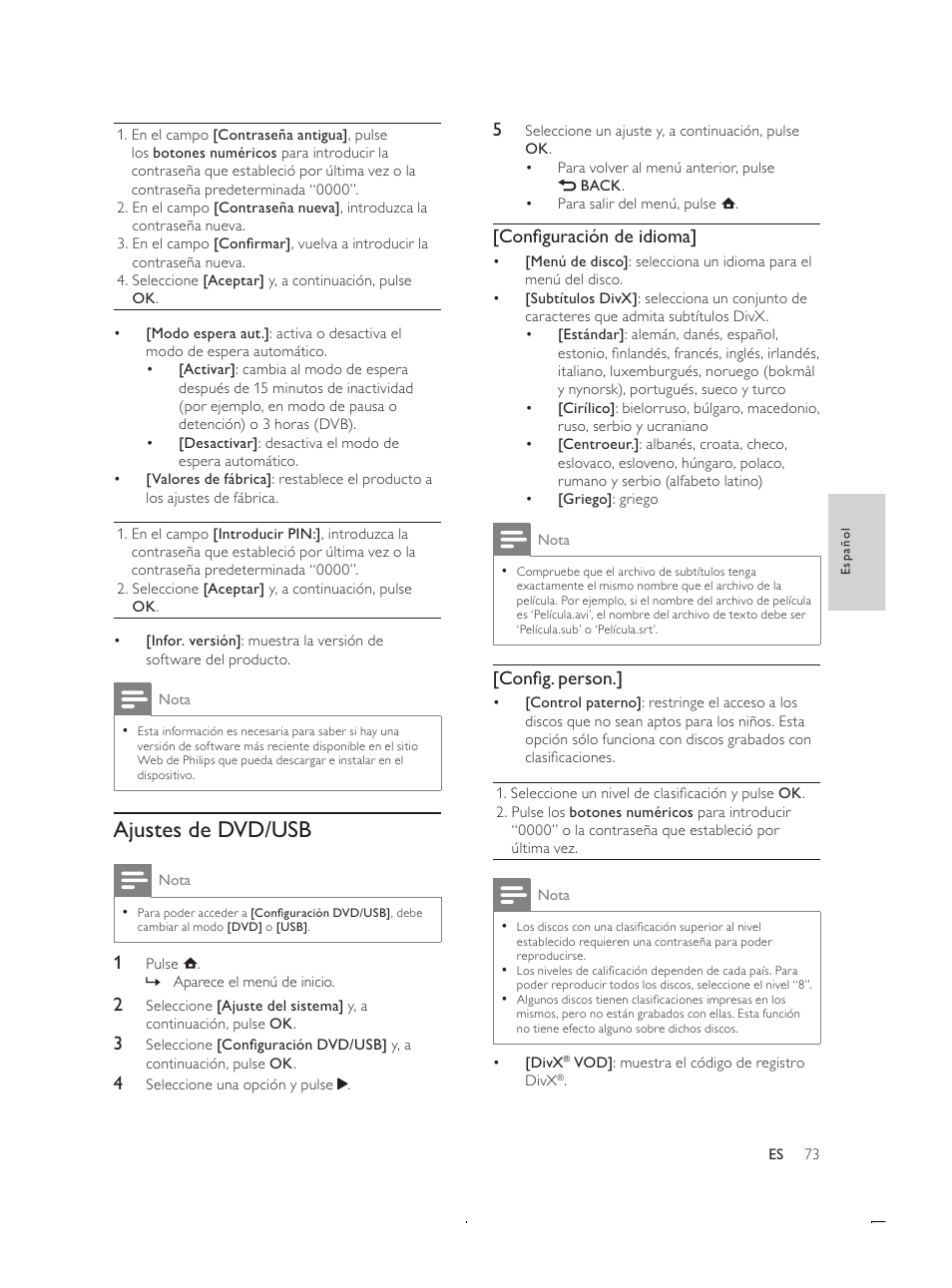 Mxvwhvgh'9'86, Rqàjxudflyqghlglrpd, Rqàjshuvrq | Philips Receptor digital User Manual | Page 17 / 35