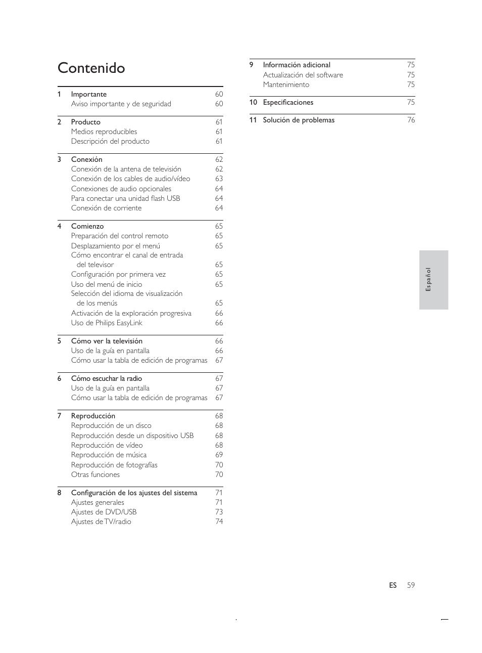 Philips Receptor digital User Manual | Page 3 / 35