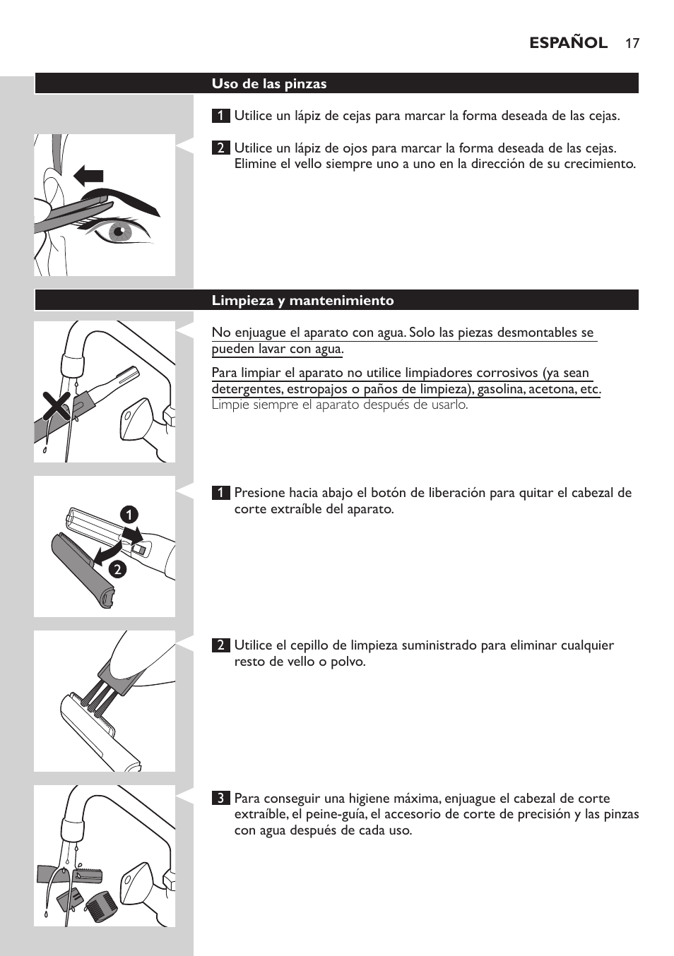 Philips Accesorio recortador de precisión User Manual | Page 17 / 88