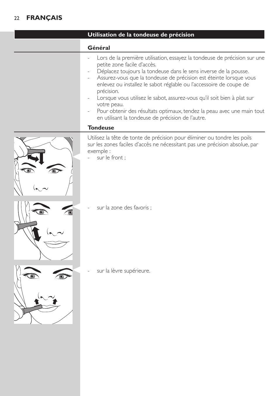 Philips Accesorio recortador de precisión User Manual | Page 22 / 88