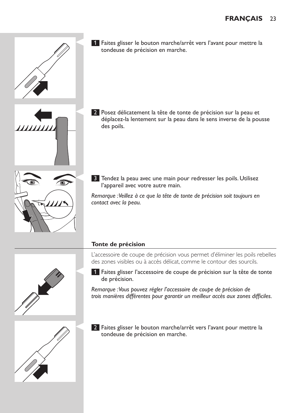 Philips Accesorio recortador de precisión User Manual | Page 23 / 88