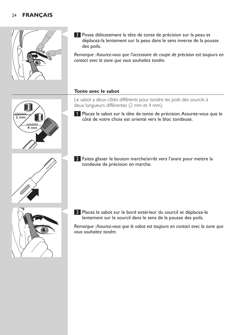 Philips Accesorio recortador de precisión User Manual | Page 24 / 88