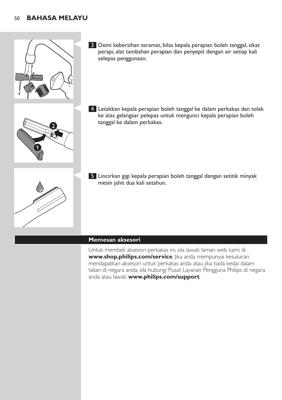 Philips Accesorio recortador de precisión User Manual | Page 50 / 88