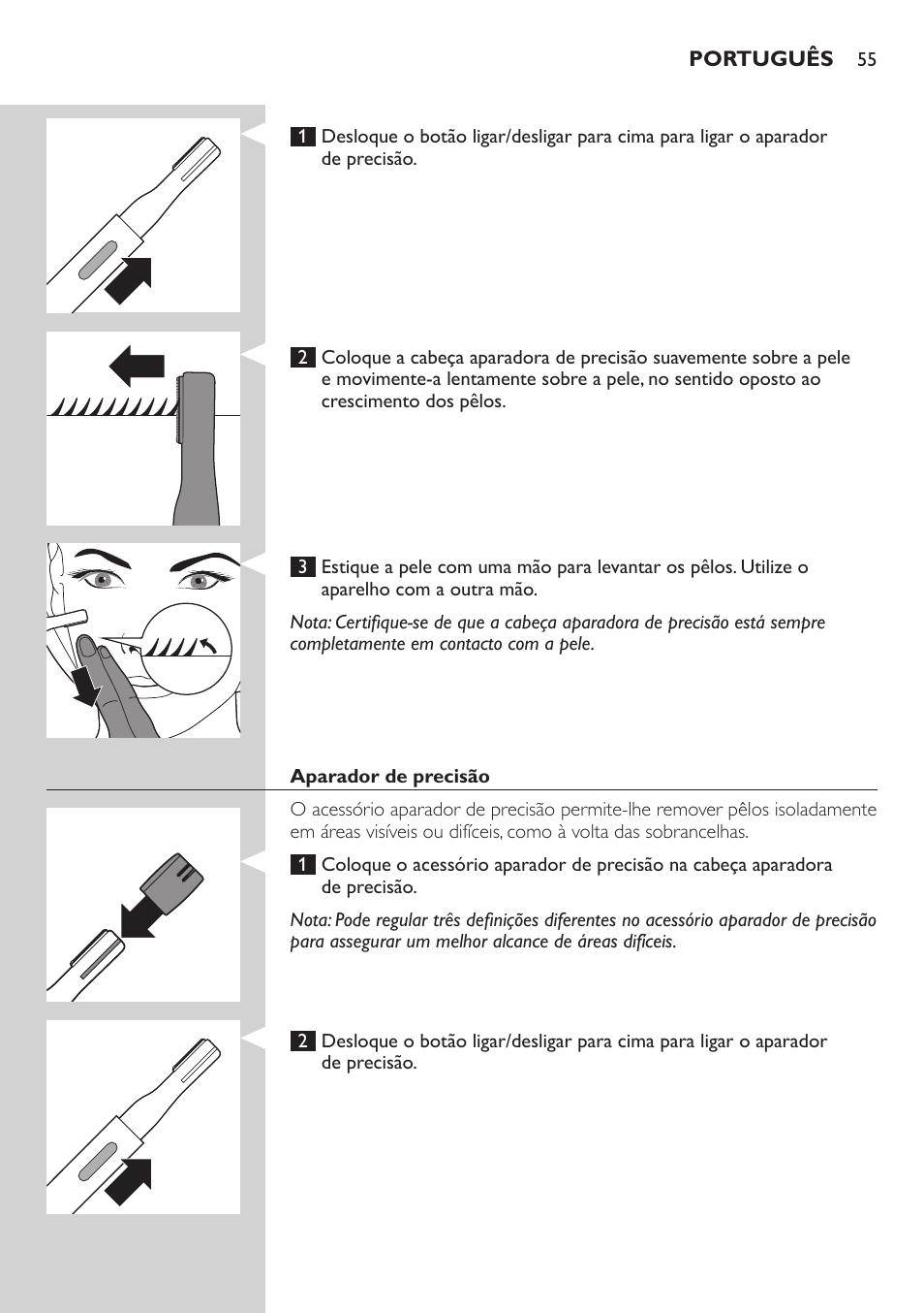 Philips Accesorio recortador de precisión User Manual | Page 55 / 88