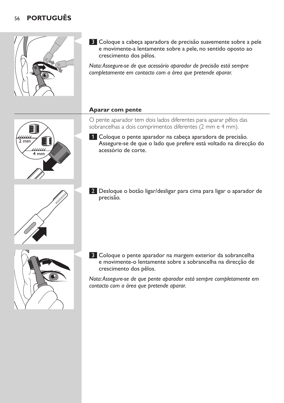 Philips Accesorio recortador de precisión User Manual | Page 56 / 88