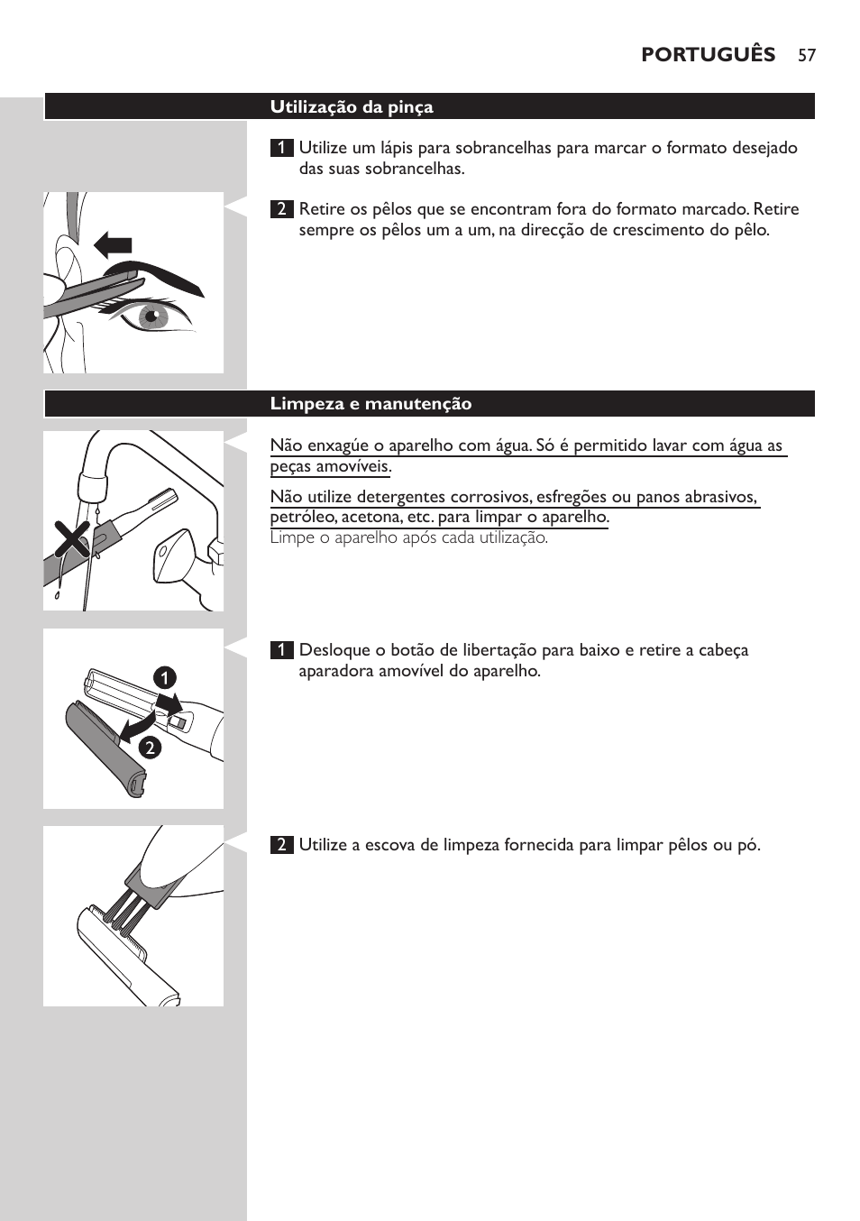 Philips Accesorio recortador de precisión User Manual | Page 57 / 88