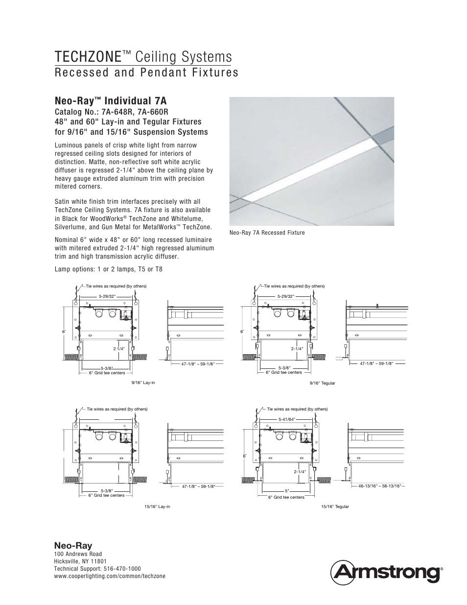 Techzone, Ceiling systems, Individual 7a | Neo-ray | Armstrong World Industries TechZone 7A-660R User Manual | Page 2 / 4