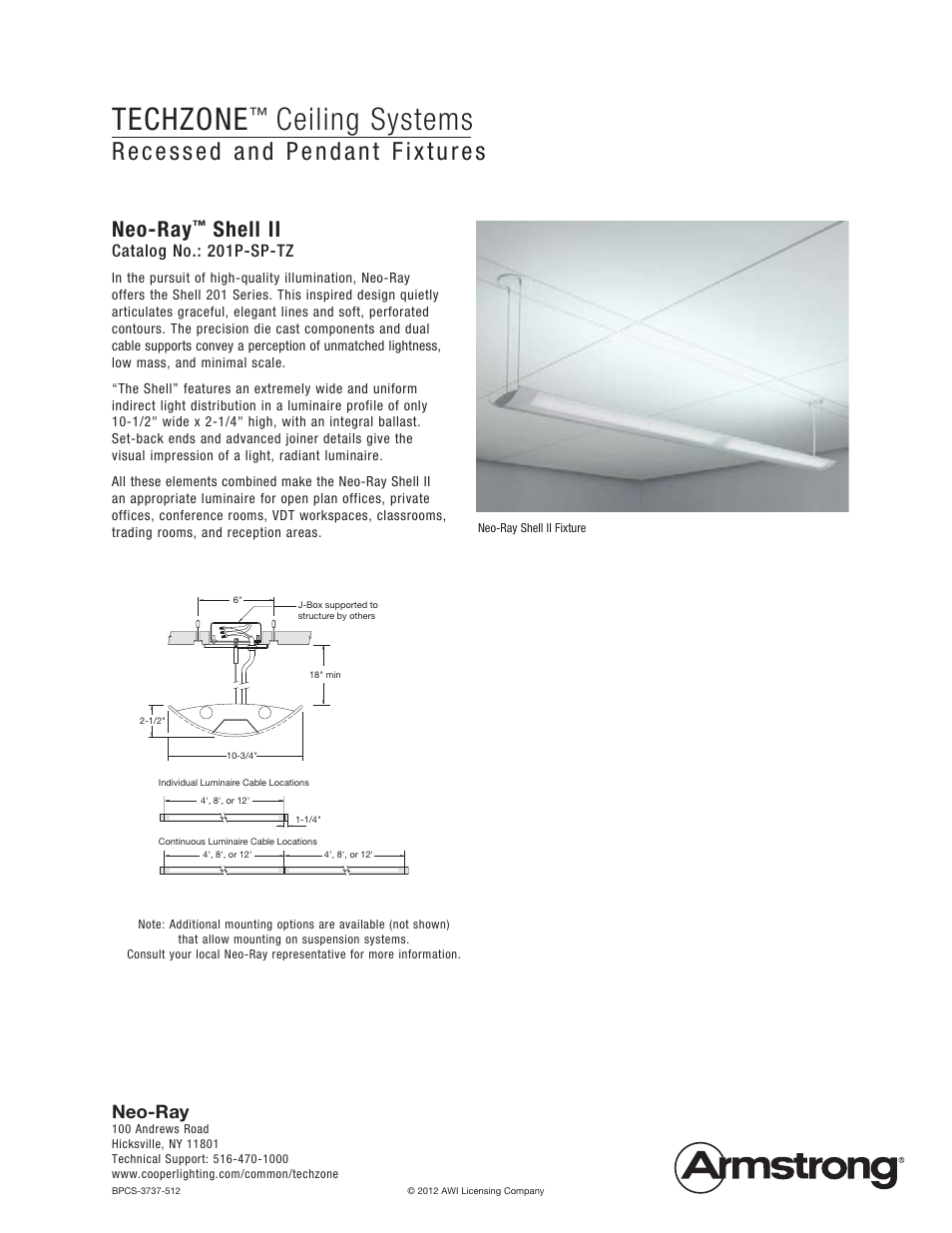 Techzone, Ceiling systems, Shell ii | Neo-ray | Armstrong World Industries TechZone 7A-660R User Manual | Page 4 / 4
