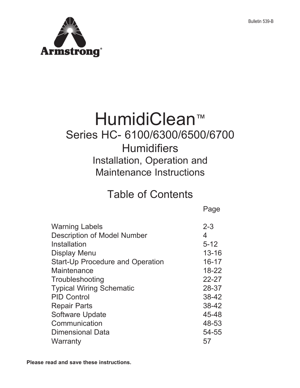 Armstrong World Industries 6100 User Manual | 57 pages