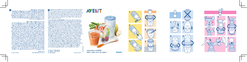 Philips Vasos de almacenamiento de comida AVENT User Manual | 2 pages