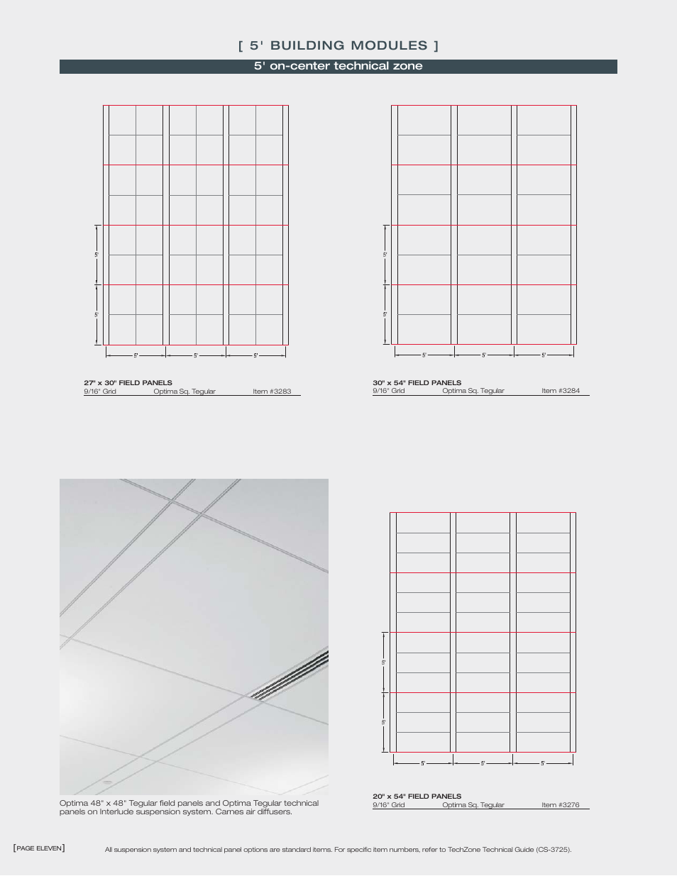 5' building modules, 5' on-center technical zone | Armstrong World Industries Ceiling Systems TechZone User Manual | Page 12 / 20