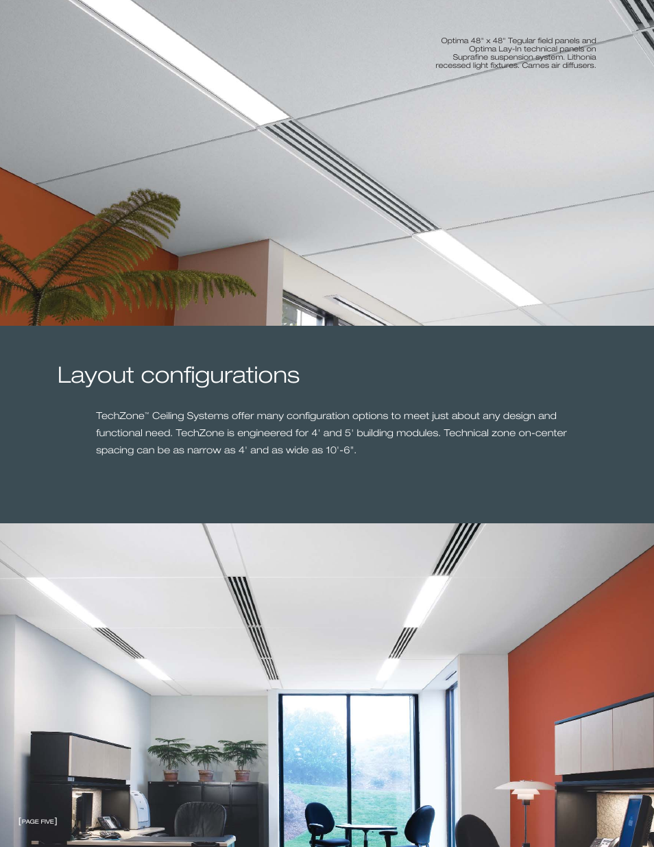 Layout configurations | Armstrong World Industries Ceiling Systems TechZone User Manual | Page 6 / 20