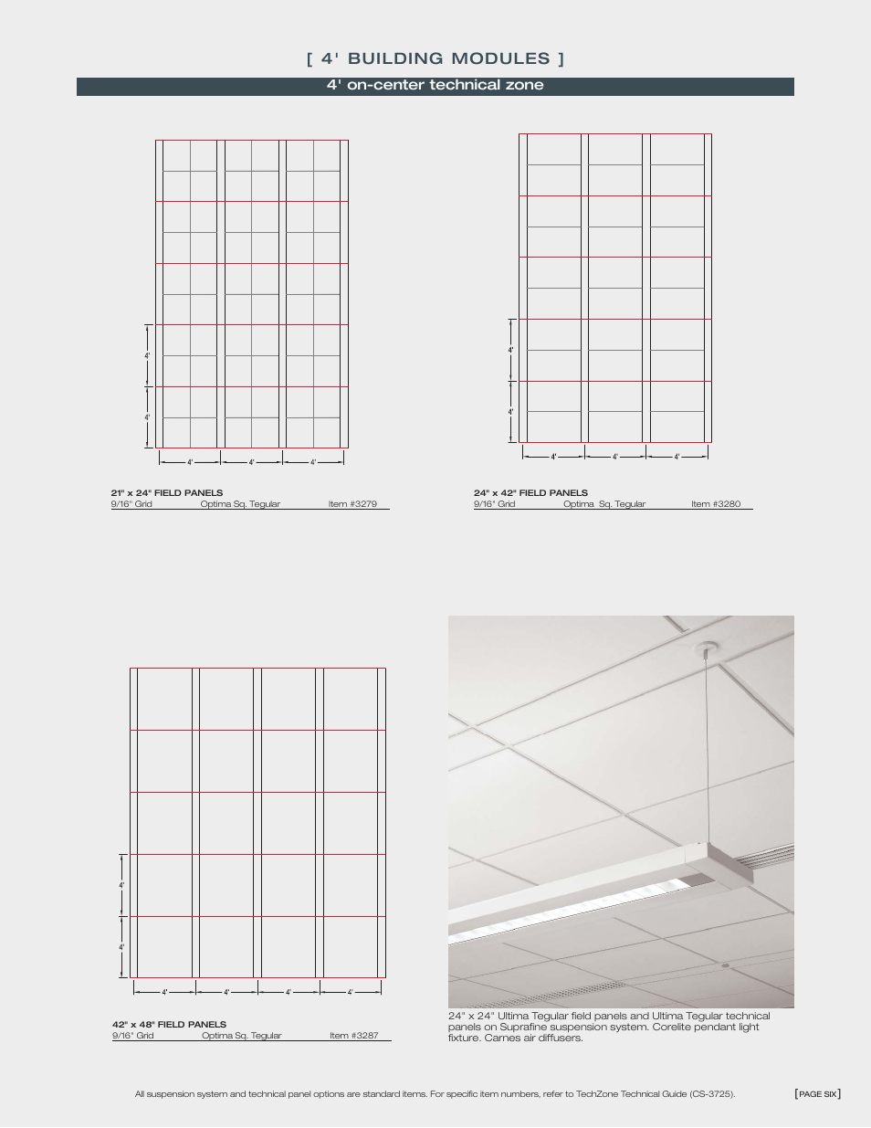 4' building modules, 4' on-center technical zone | Armstrong World Industries Ceiling Systems TechZone User Manual | Page 7 / 20