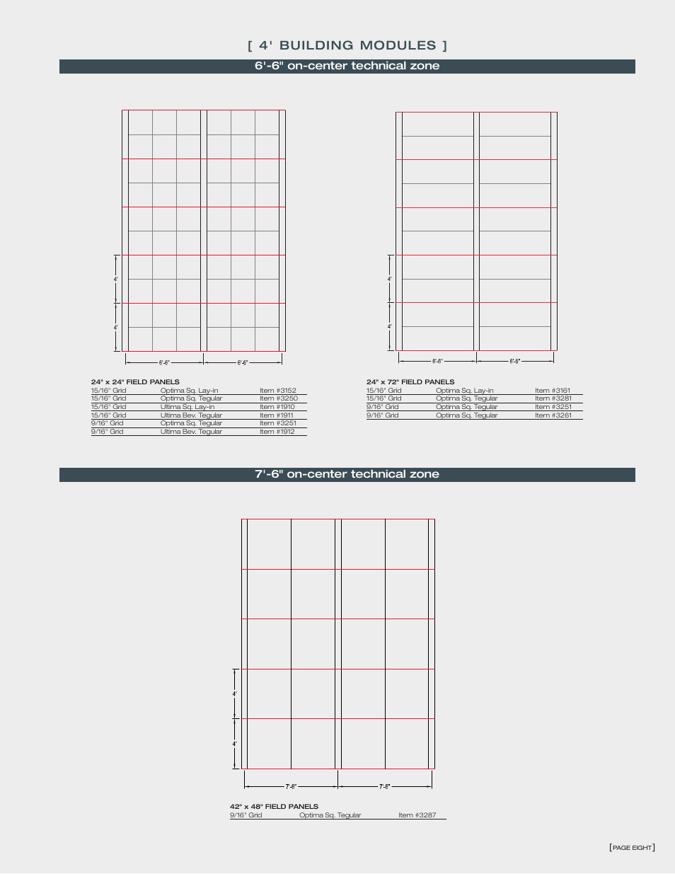 4' building modules | Armstrong World Industries Ceiling Systems TechZone User Manual | Page 9 / 20