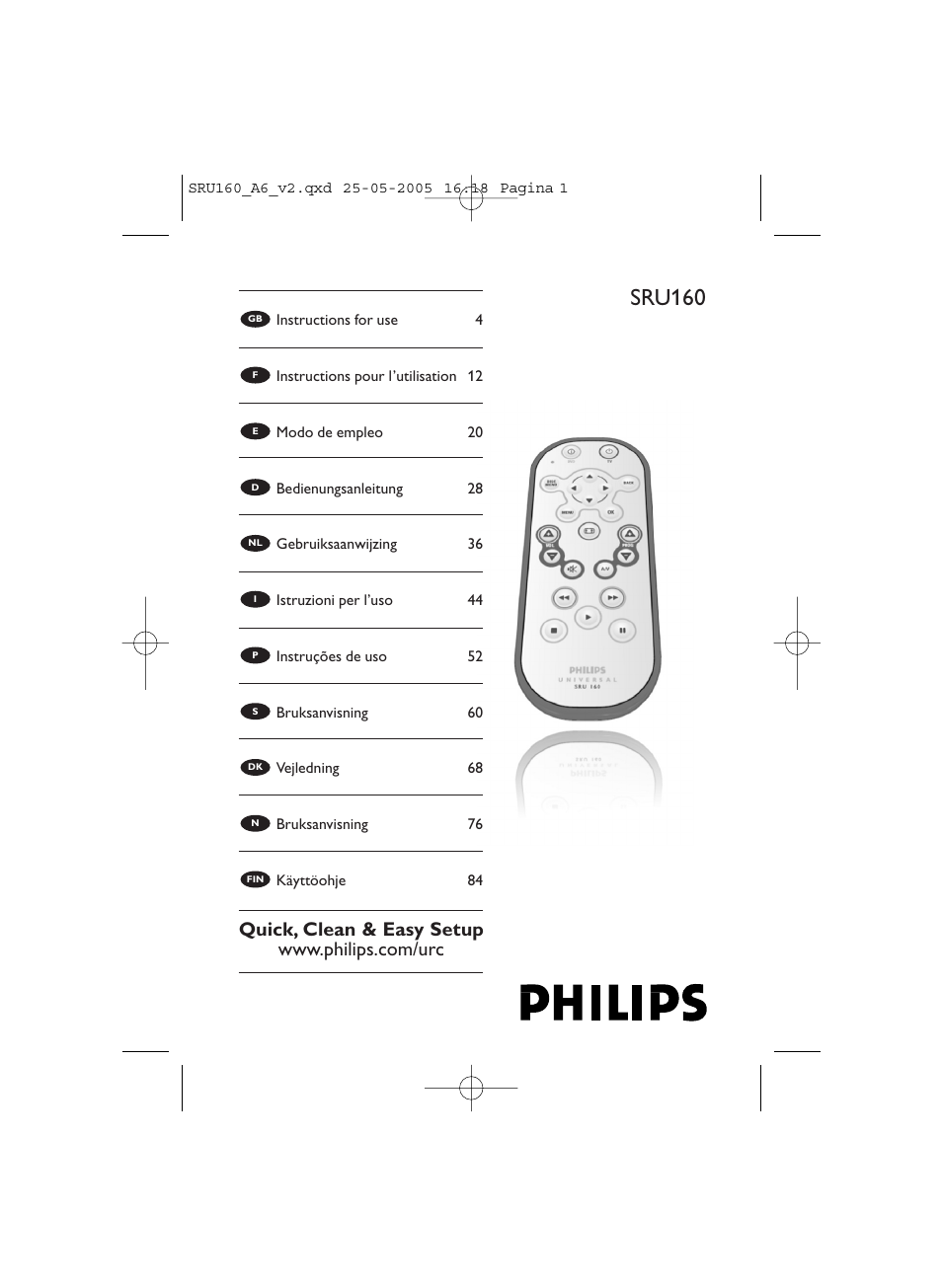 Philips Mando a distancia universal User Manual | 112 pages