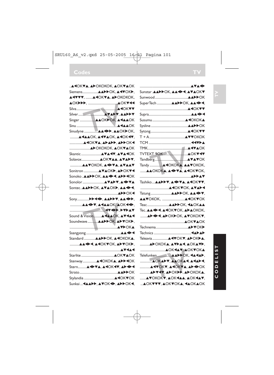 Philips Mando a distancia universal User Manual | Page 101 / 112