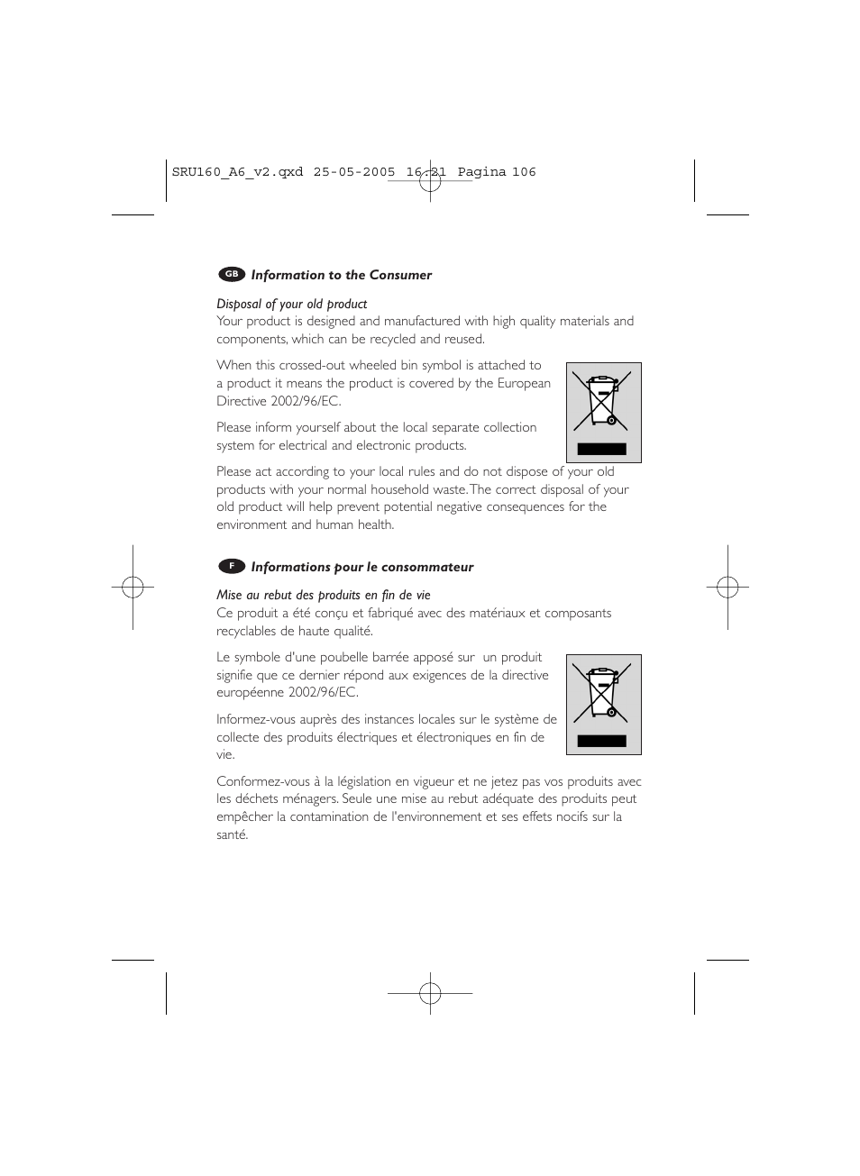 Philips Mando a distancia universal User Manual | Page 106 / 112