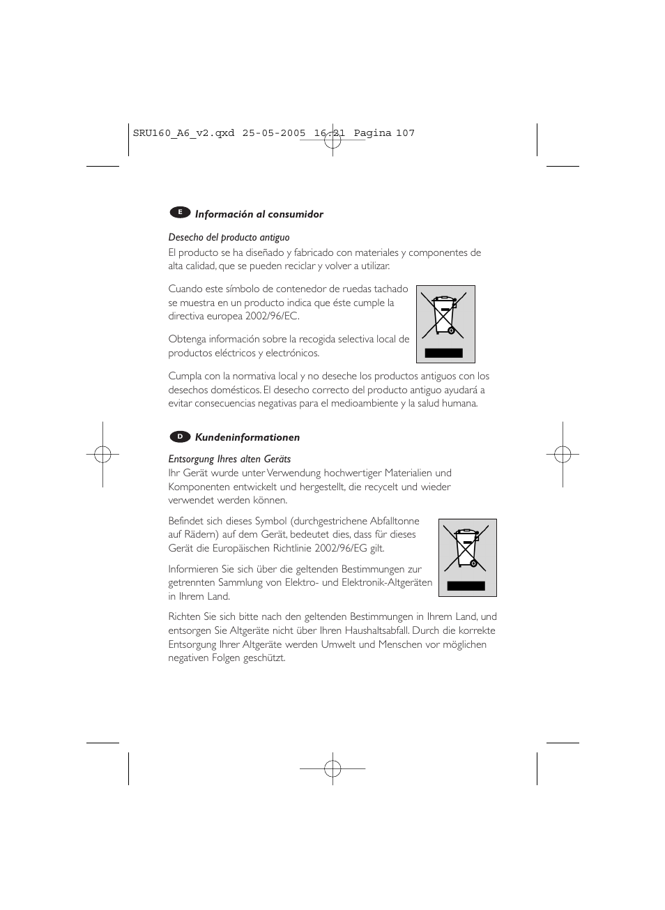 Philips Mando a distancia universal User Manual | Page 107 / 112