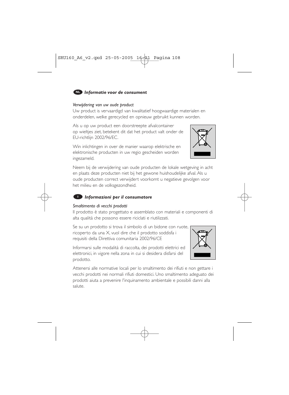 Philips Mando a distancia universal User Manual | Page 108 / 112