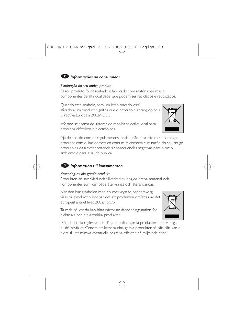 Philips Mando a distancia universal User Manual | Page 109 / 112