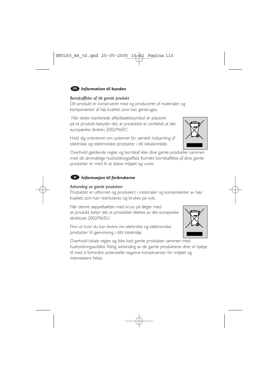 Philips Mando a distancia universal User Manual | Page 110 / 112