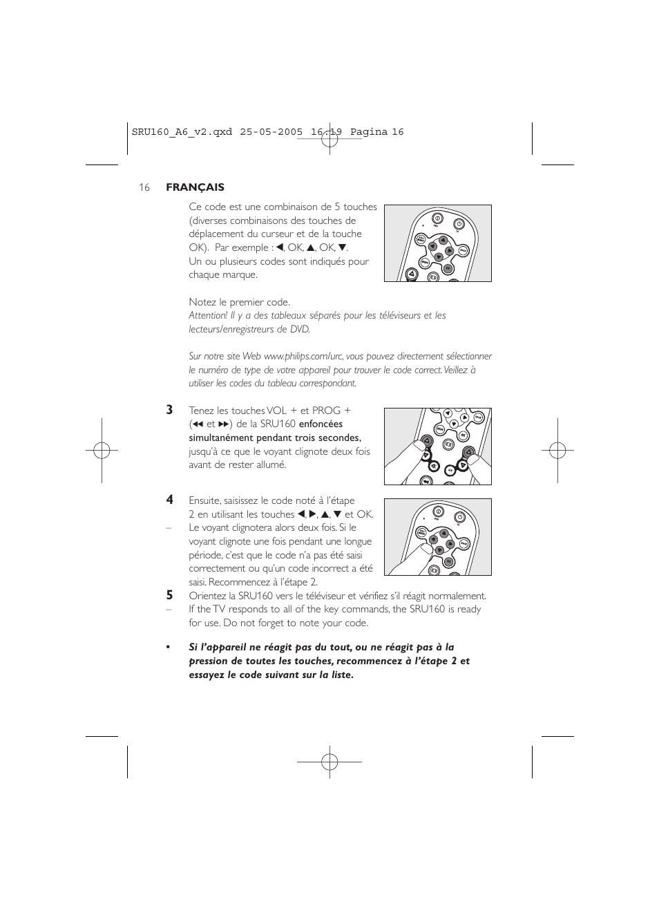 Philips Mando a distancia universal User Manual | Page 16 / 112