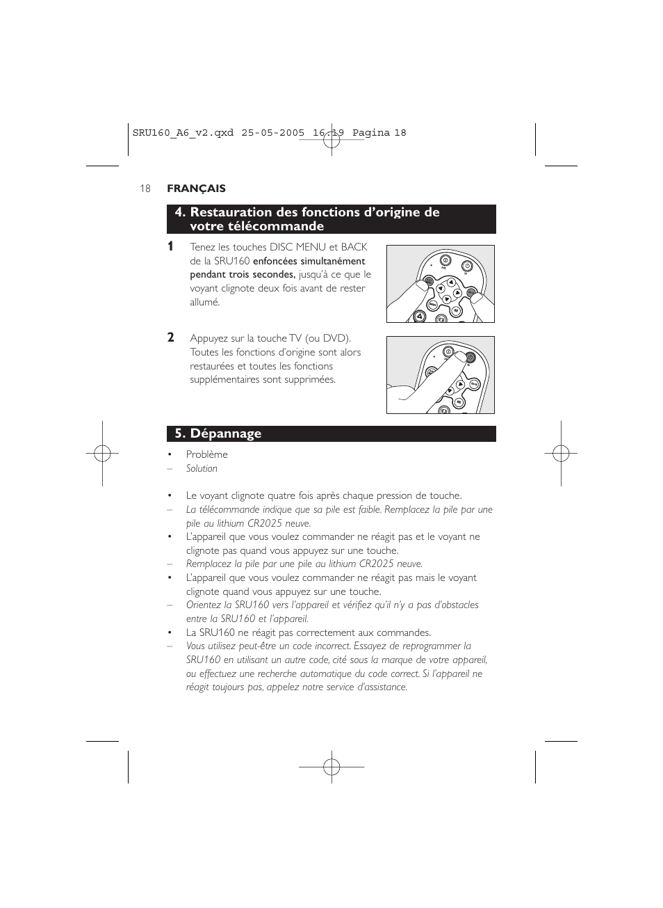 Philips Mando a distancia universal User Manual | Page 18 / 112