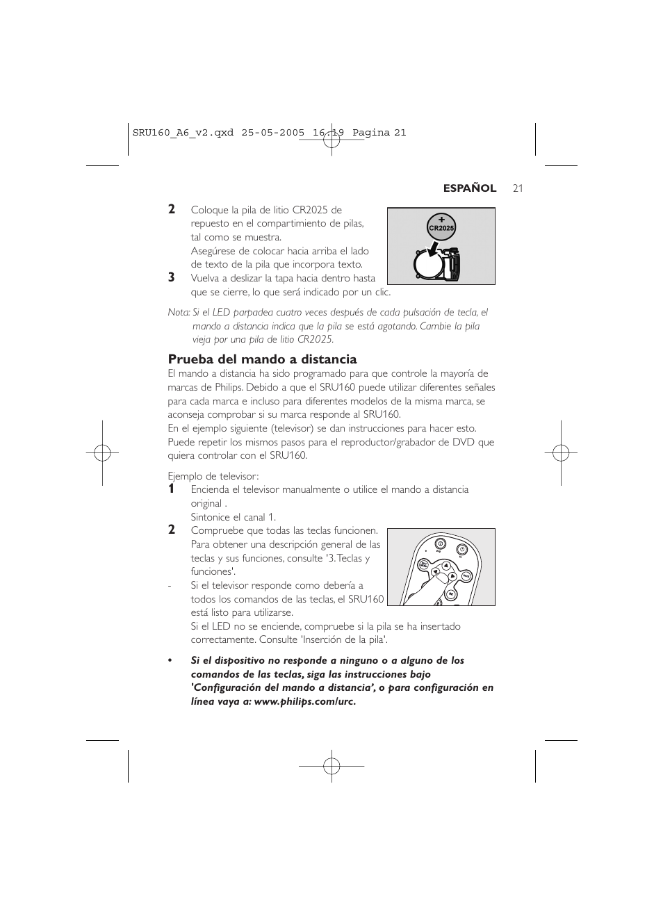 Philips Mando a distancia universal User Manual | Page 21 / 112