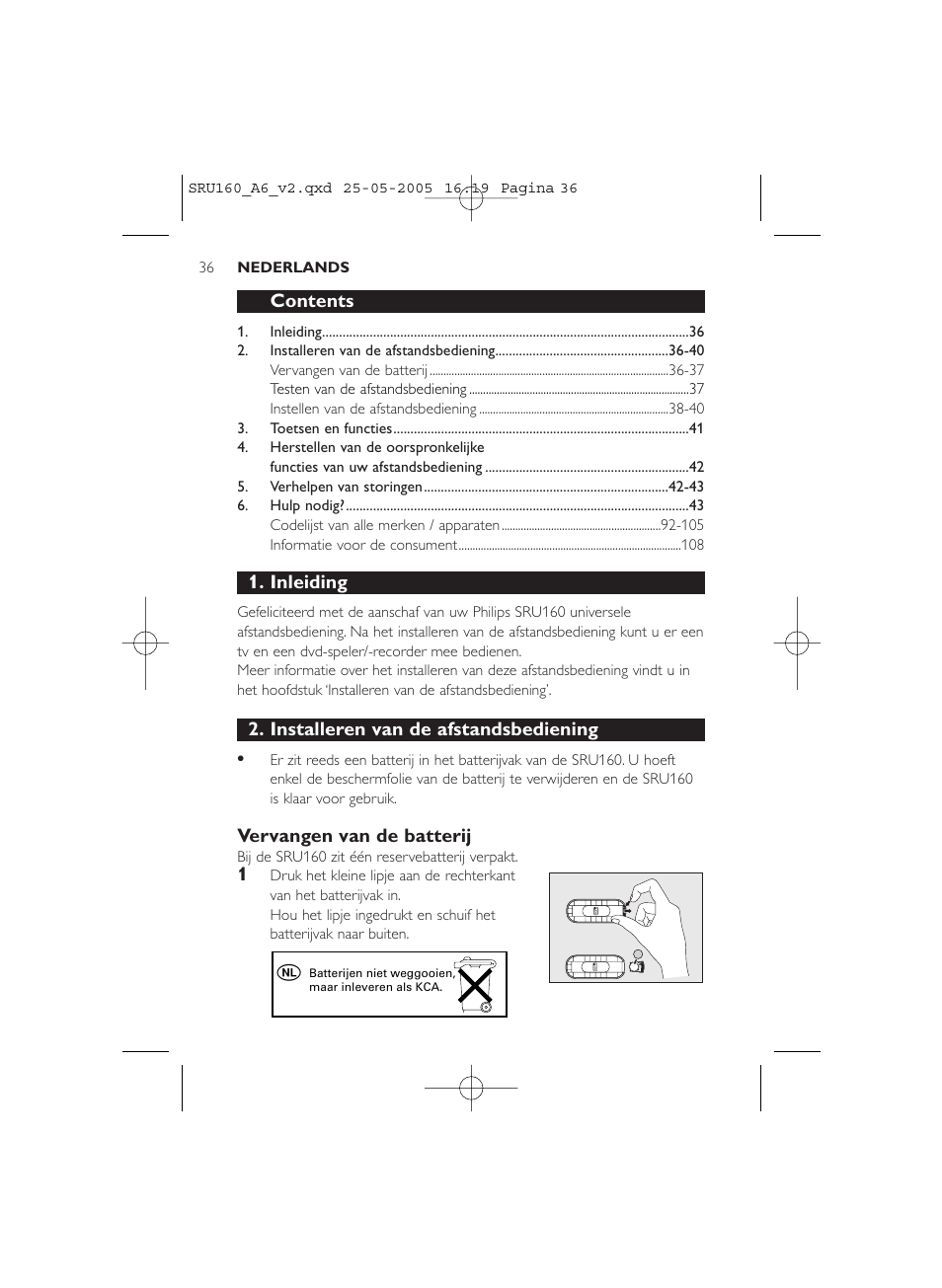 Philips Mando a distancia universal User Manual | Page 36 / 112
