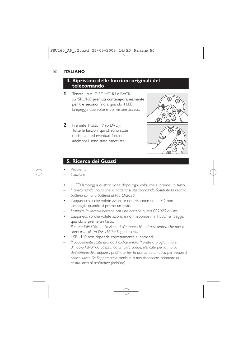 Philips Mando a distancia universal User Manual | Page 50 / 112