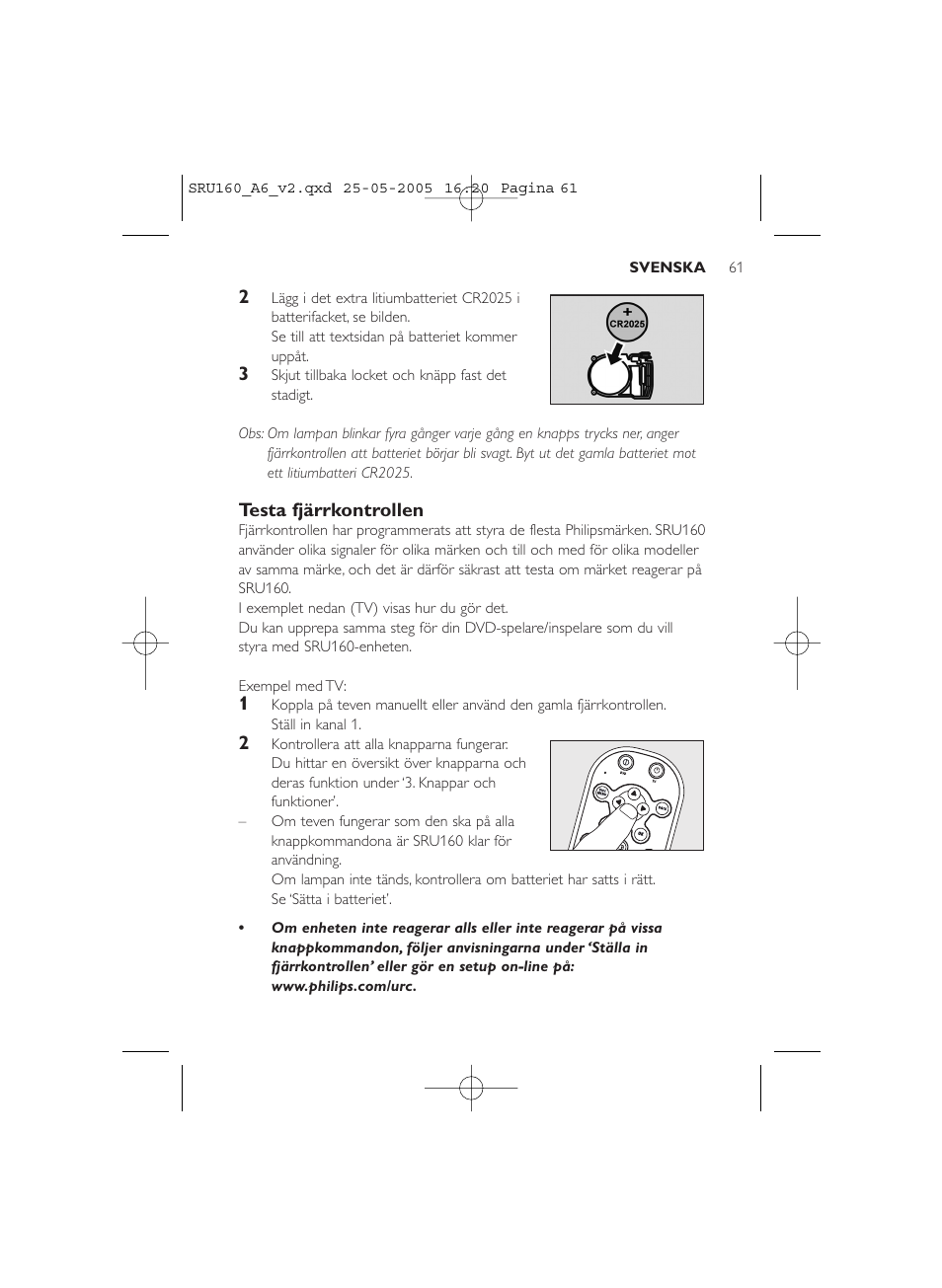 Philips Mando a distancia universal User Manual | Page 61 / 112