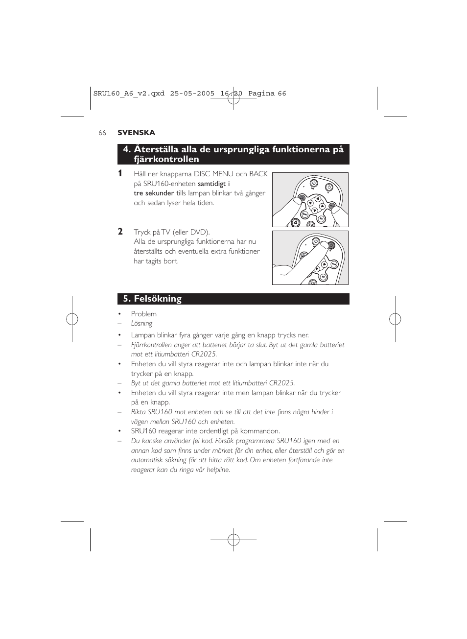Philips Mando a distancia universal User Manual | Page 66 / 112
