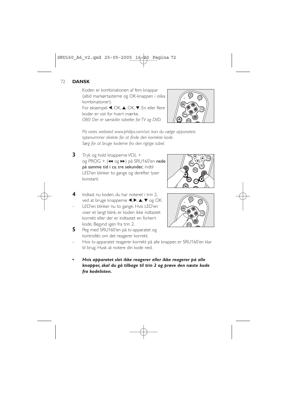 Philips Mando a distancia universal User Manual | Page 72 / 112