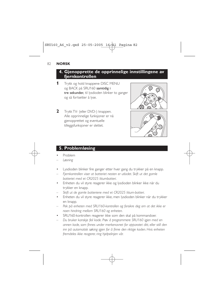 Philips Mando a distancia universal User Manual | Page 82 / 112